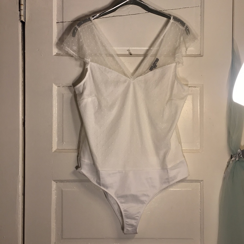 White lace bodysuit